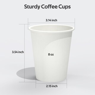 Foto 2 | Tazas De Café Dealusy De Papel Apto Para Alimentos 8 Onzas 100 Unidades Sin Fugas - Venta Internacional.