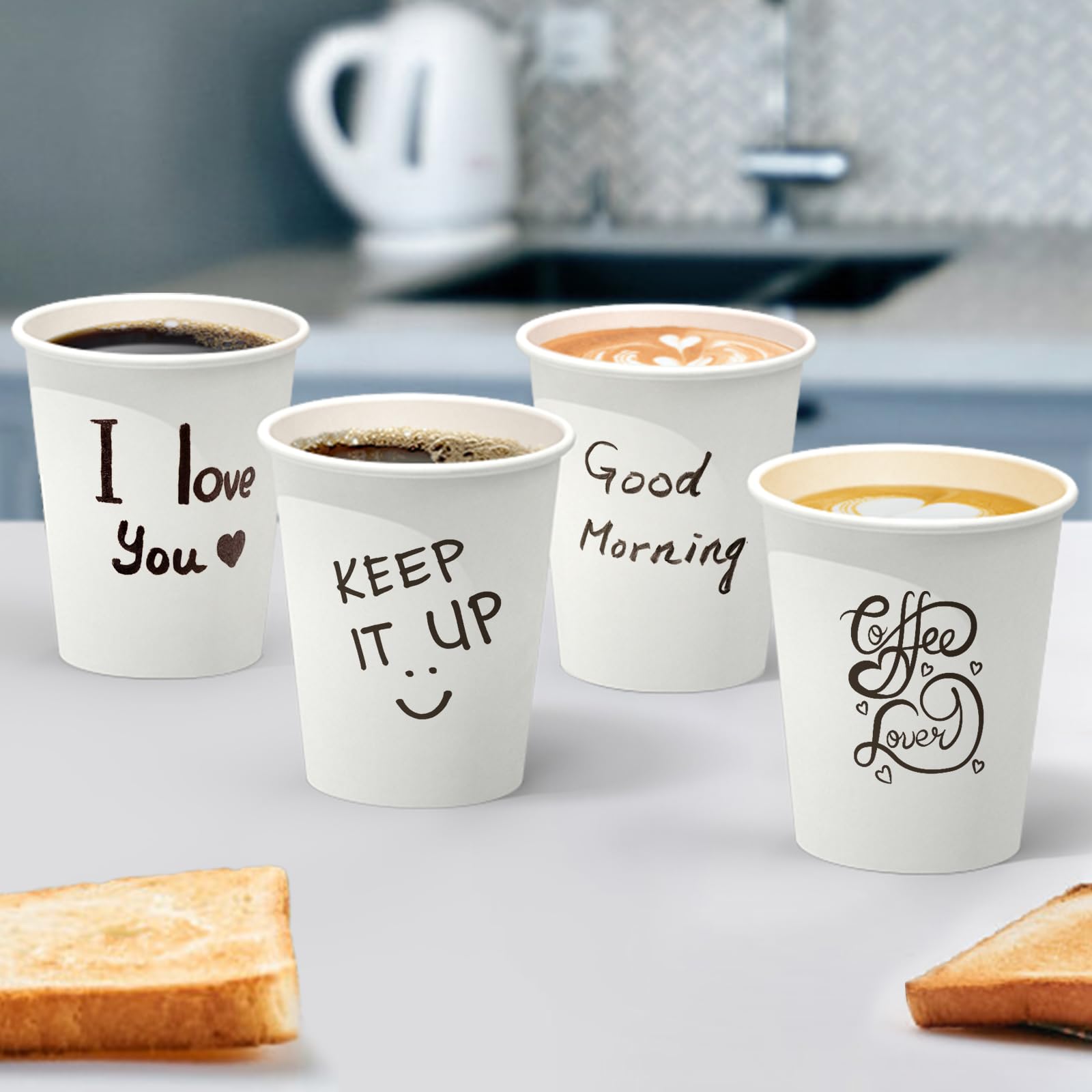 Foto 8 pulgar | Tazas De Café Dealusy De Papel Apto Para Alimentos  8 Onzas  100 Unidades  Sin Fugas - Venta Internacional.