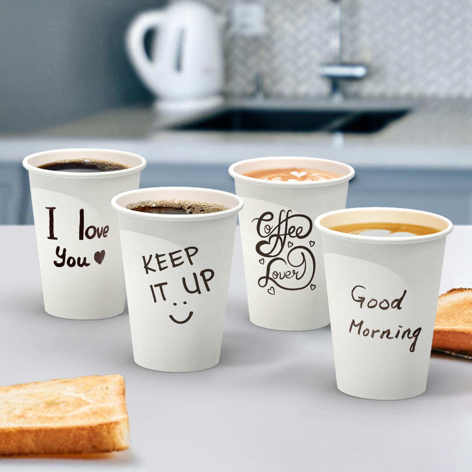 Foto 7 | Tazas De Café Dealusy De Papel Apto Para Alimentos  12 Onzas  100 Unidades  Sin Fugas - Venta Internacional.