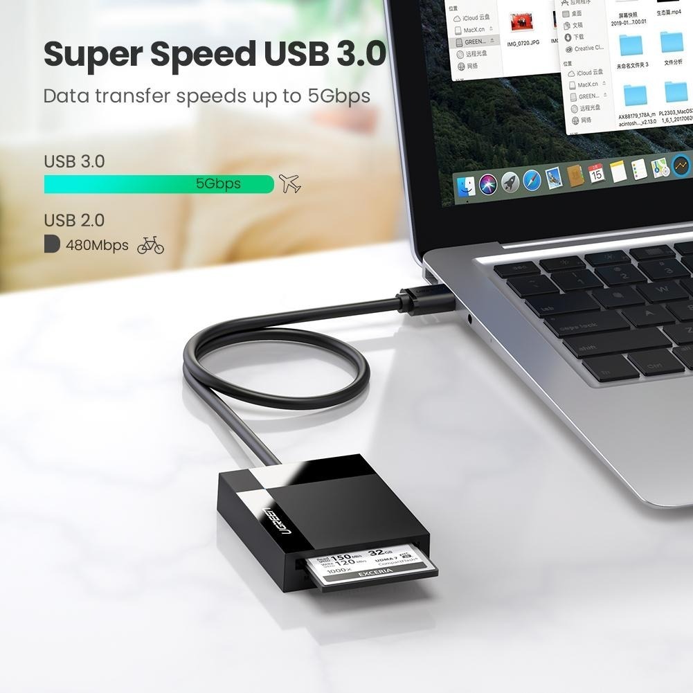 Foto 4 | Lector de Tarjeta Sd Ugreen 4 En 1 Sd Tf 5 Gbps Usb 3.0 color Negro