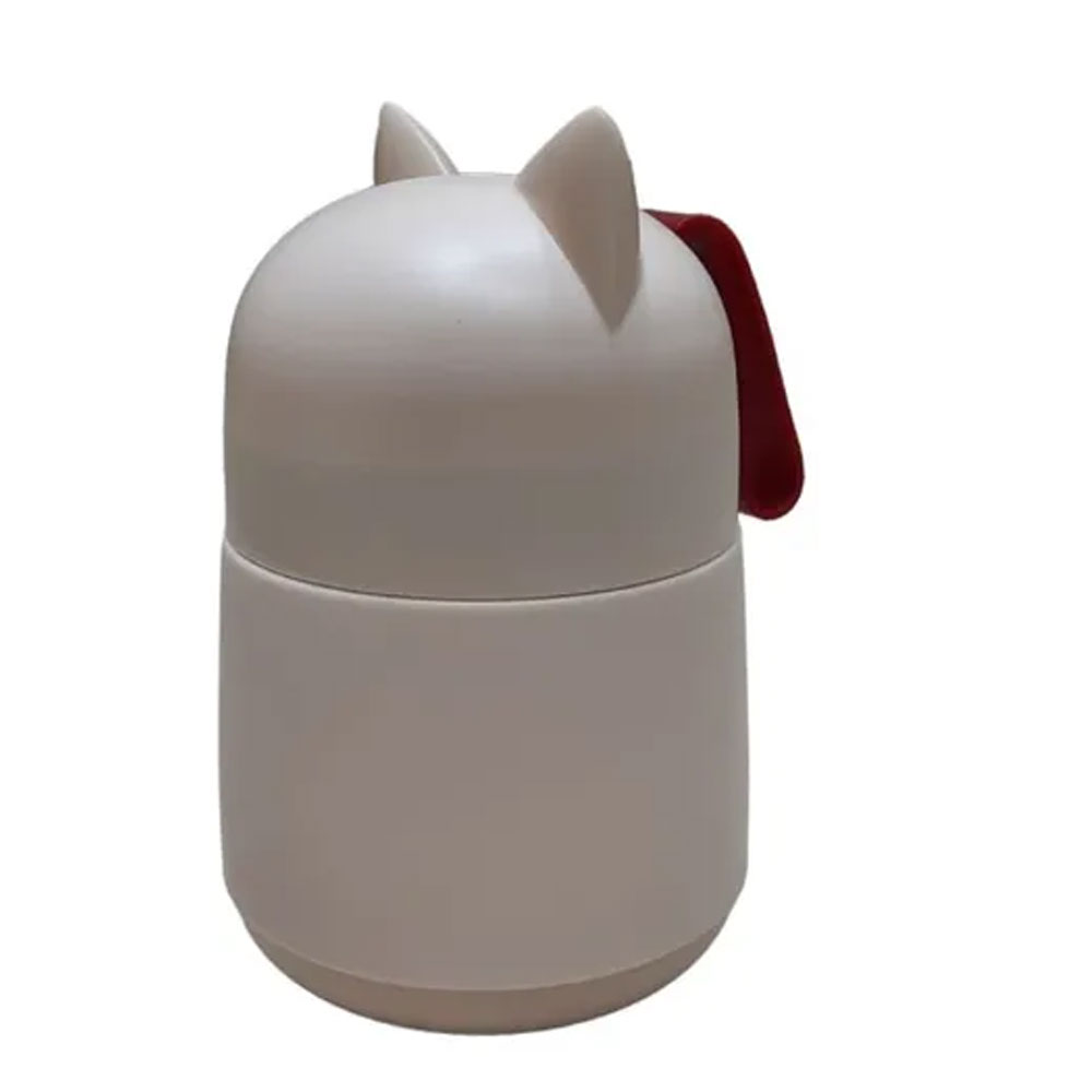 Foto 2 pulgar | Taza Termo HappyWare en Forma de Gato Kawaii color Beige