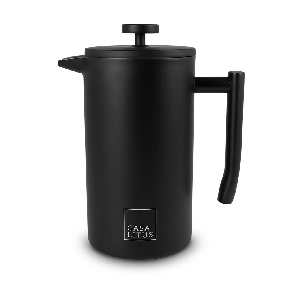 Prensa Francesa Casa Litus Portland 83236-Bl color Negro de Acero Inoxidable 1 L