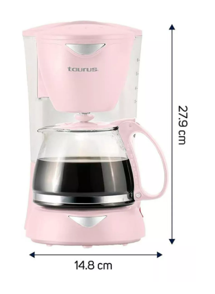 Foto 4 pulgar | Cafetera Taurus Coffeemax6 Ribbon color Rosa 650W