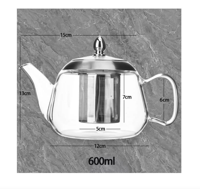 Foto 3 pulgar | Tetera Mágica Vidrio Infusiones Té 600ml Wünd