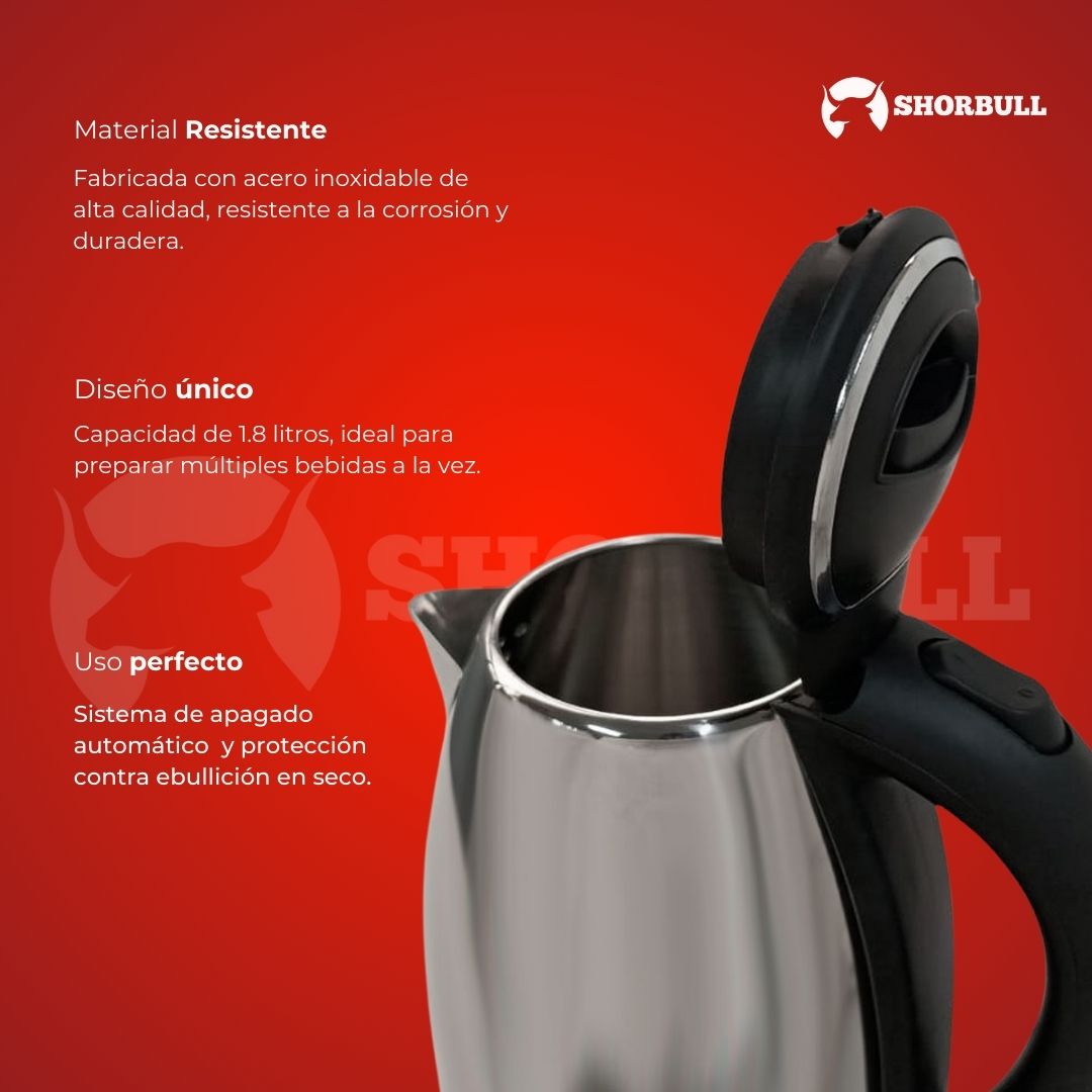 Foto 5 | Tetera Eléctrica 2 l Shorbull