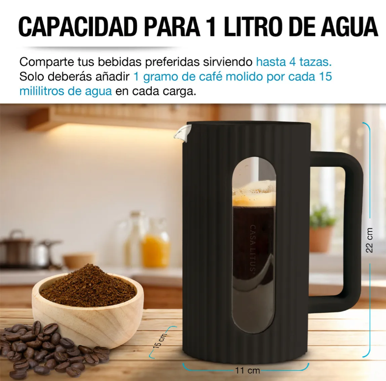 Foto 3 pulgar | Prensa Francesa Xtellar de Vidrio 1 l -