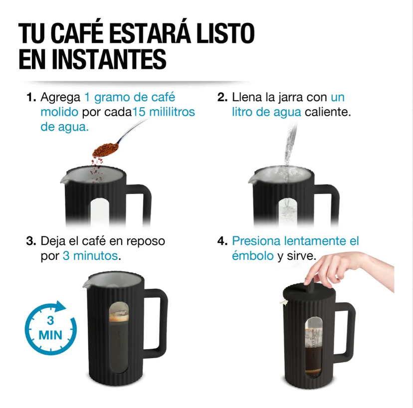 Foto 4 pulgar | Prensa Francesa Xtellar de Vidrio 1 l -