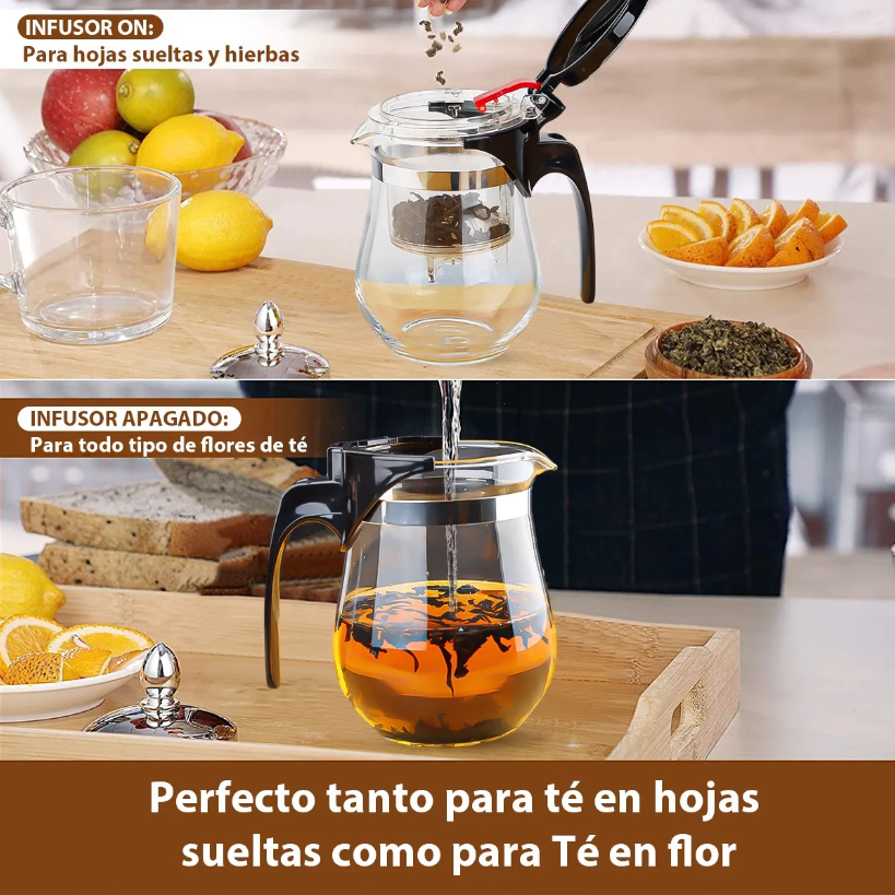 Foto 4 pulgar | Tetera Xtellar De Vidrio Para Infusiones Color Transparente