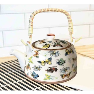 Foto 4 | Tetera Con Filtro Infusor, Cerámica Mariposas. Gran Capacidad 500 Ml