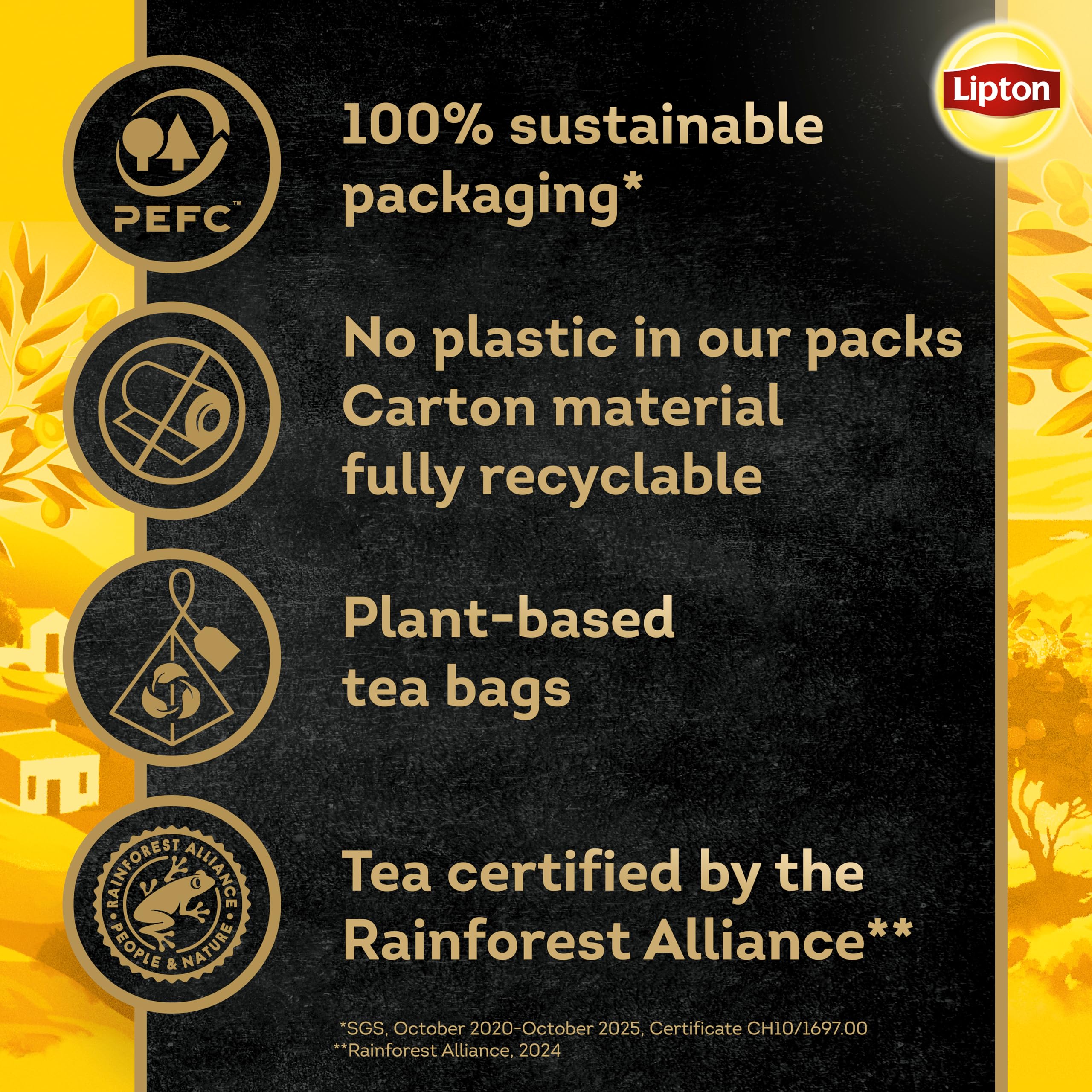 Foto 4 pulgar | 20 Bolsitas De Té En Forma De Pirámide Con Sabor A Melocotón Negro Y Mango De Tea Lipton - Venta Internacional.