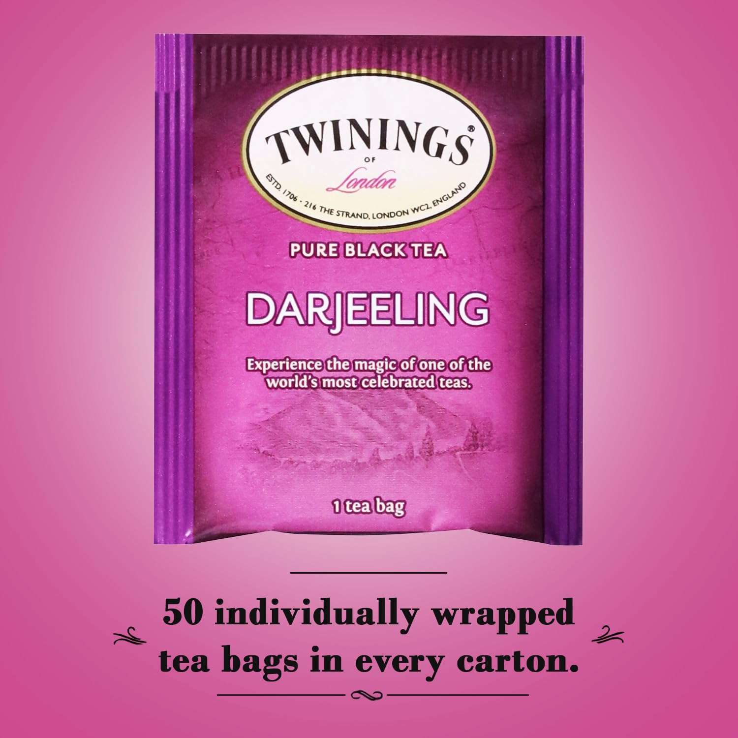 Foto 3 pulgar | Té Negro Darjeeling De Tea Twinings, 50 Bolsas Envueltas Individualmente - Venta Internacional.