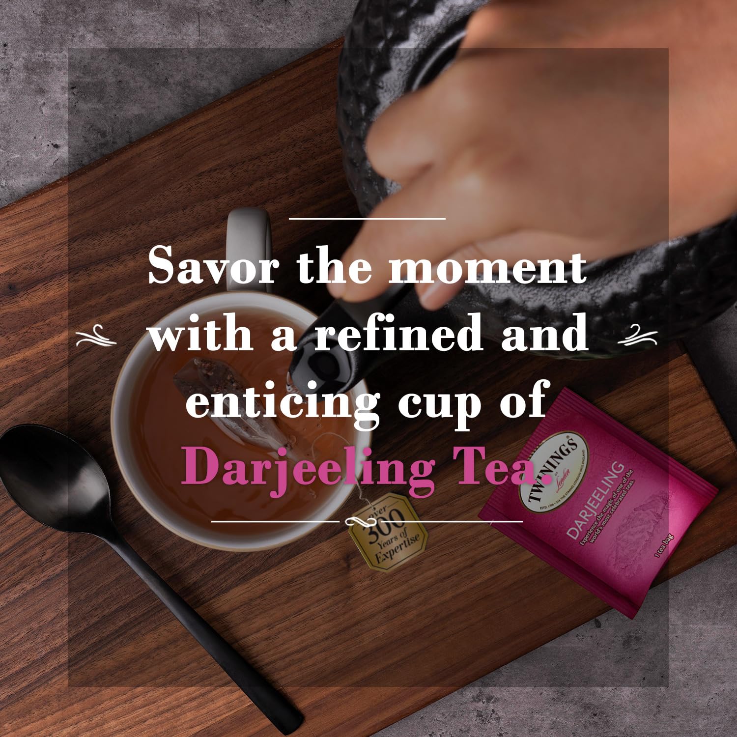 Foto 6 pulgar | Té Negro Darjeeling De Tea Twinings, 50 Bolsas Envueltas Individualmente - Venta Internacional.