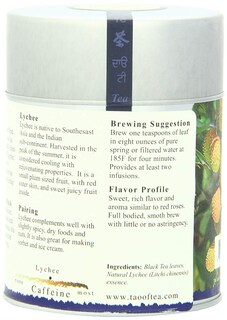 Foto 2 | Tea The Tao Of Tea Lichi Hojas Sueltas Negras 120 Ml - Venta Internacional.