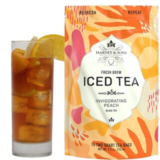 Foto 1 | 15 Bolsitas De Té Grandes Con Sabor A Melocotón De Iced Tea Harney & Sons - Venta Internacional.