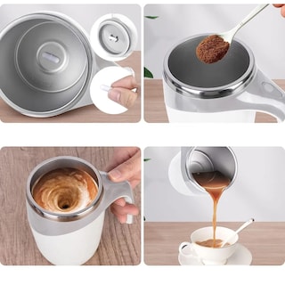 Foto 4 | Taza Mezcladora Automática Agitador Bebidas Termo Acero Eo Safe Imports Esi-20719 Blanco
