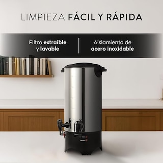 Foto 5 | Urna Cafetera 50 Tazas 7.4l 2 Dispensadores Calentador Agua