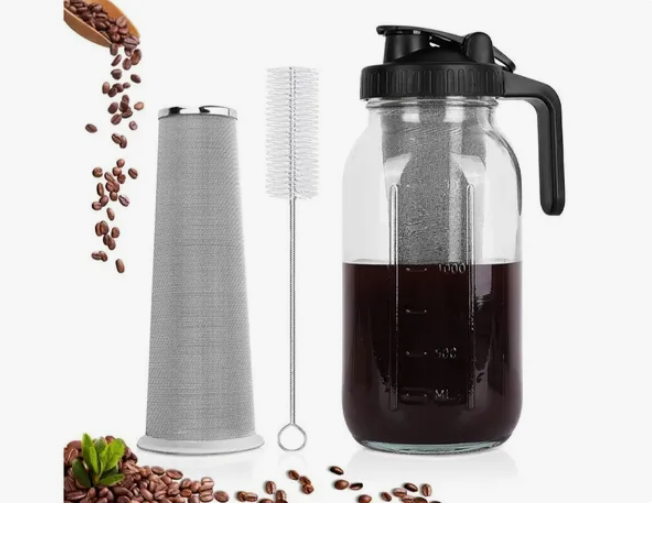Foto 2 pulgar | Cafetera Cold Brew Jarra De Vidrio Para Café 64oz Con Filtro