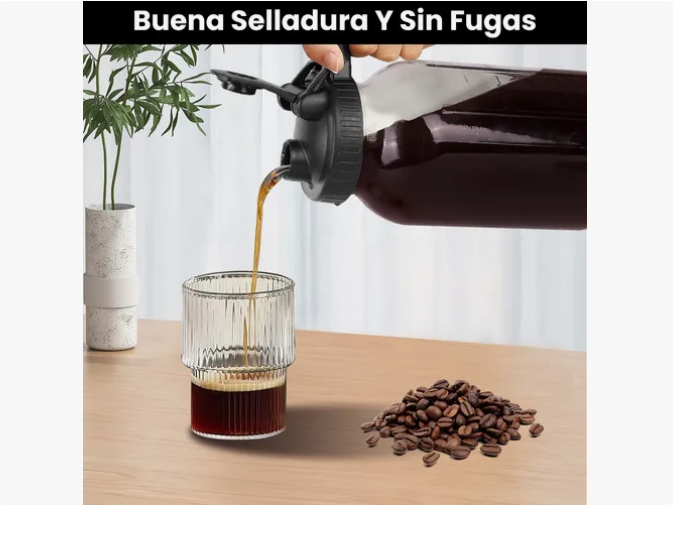 Foto 4 pulgar | Cafetera Cold Brew Jarra De Vidrio Para Café 64oz Con Filtro
