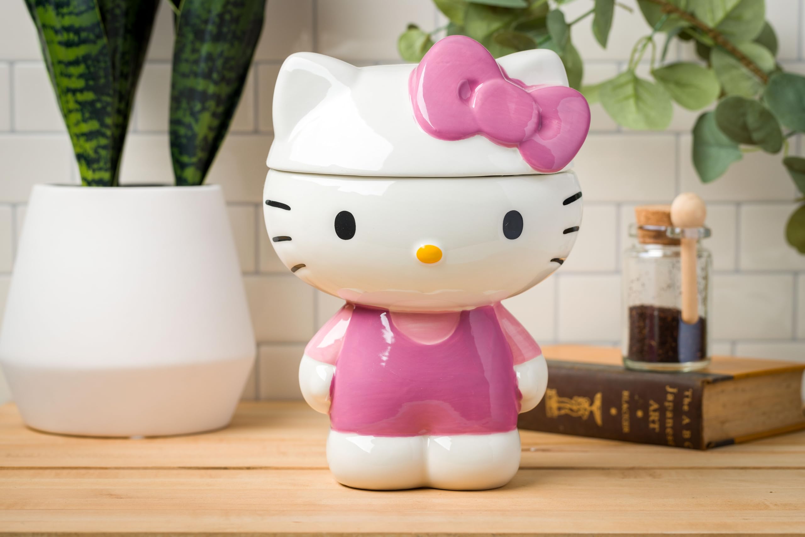 Foto 5 | Tarro Plateado De Cerámica Buffalo Sanrio Hello Kitty Para Galletas - Venta Internacional.