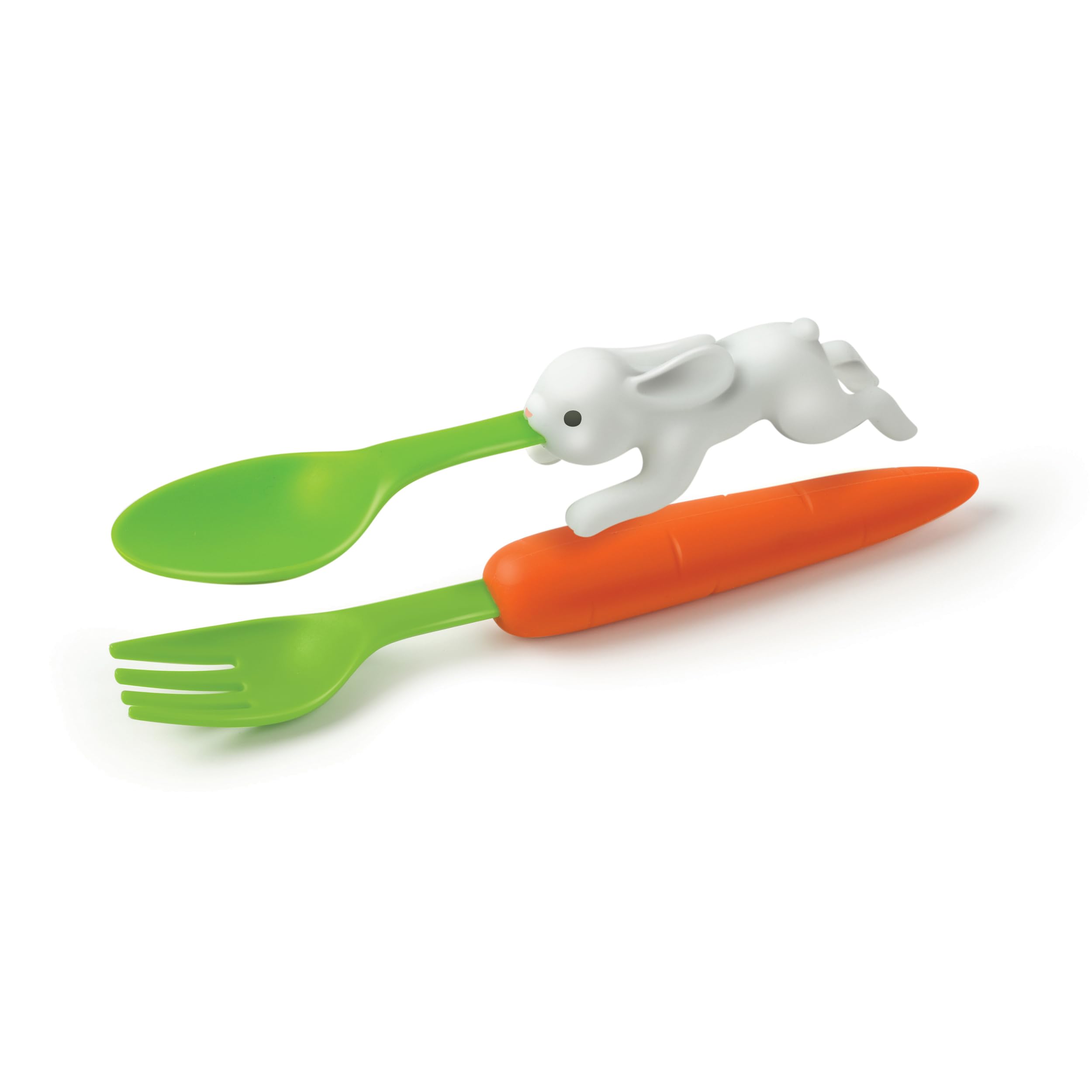 Foto 5 pulgar | Tenedor Y Cuchara Para Conejos Nesting Kids Utensilios Genuinos Fred Snack Rabbit Zanahoria - Venta Internacional.