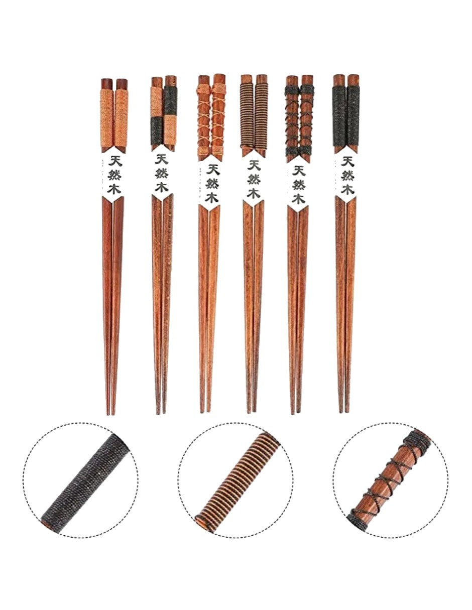 Foto 4 pulgar | Palillos Japoneses Originales 6 Pares + Gratis Termo Güish De Regalo