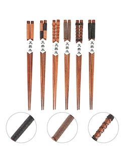 Foto 3 | Palillos Japoneses Originales 6 Pares + Gratis Termo Güish De Regalo