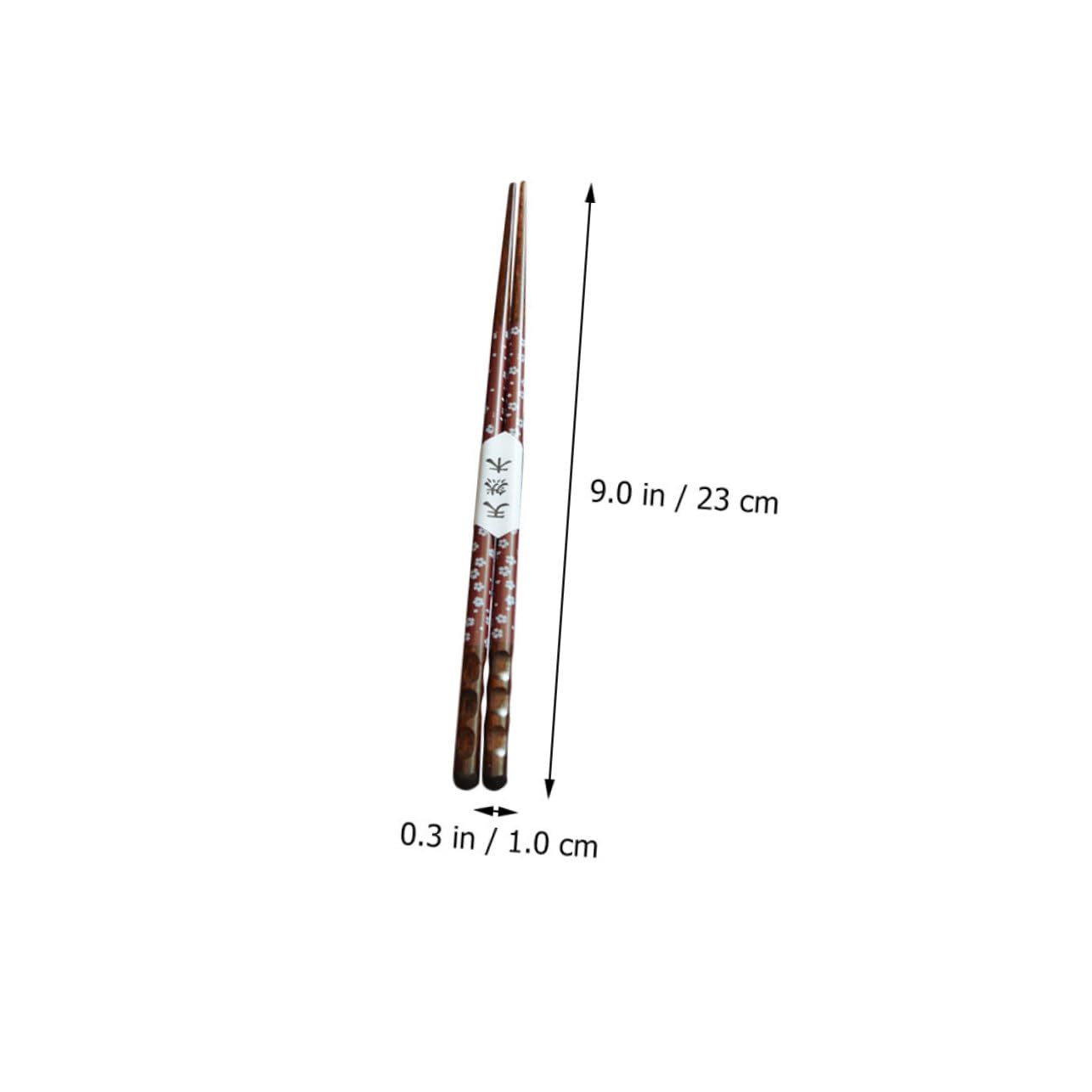 Foto 2 | Palillos Feltechelectr De Madera Puntiaguda, 3 Pares, Con Estampado De Cerezas - Venta Internacional.