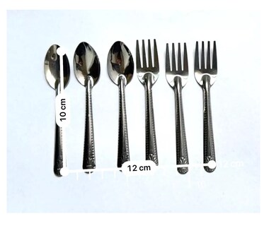 Foto 2 | Cucharas y Tenedores Minis Belug Acero Inoxidable Plateado 24 Piezas
