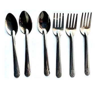 Foto 3 | Cucharas y Tenedores Minis Belug Acero Inoxidable Plateado 24 Piezas