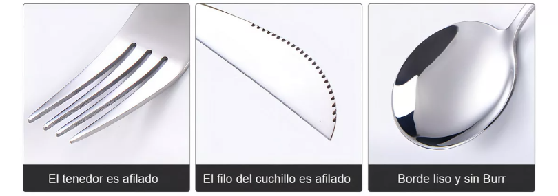 Foto 3 | Juego De Cubiertos Xtellar De Acero Inoxidable Plateado 24 Piezas