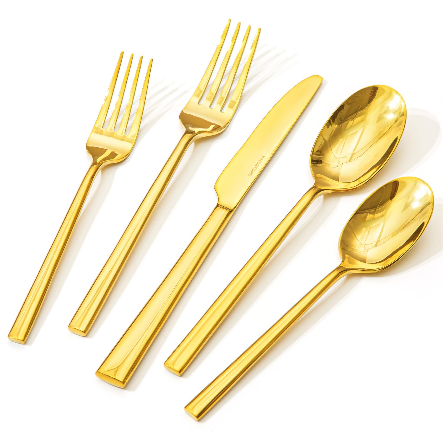 Foto 1 | Juego De Cubiertos Kingstone Gold De Acero Inoxidable De 20 Piezas - Venta Internacional.