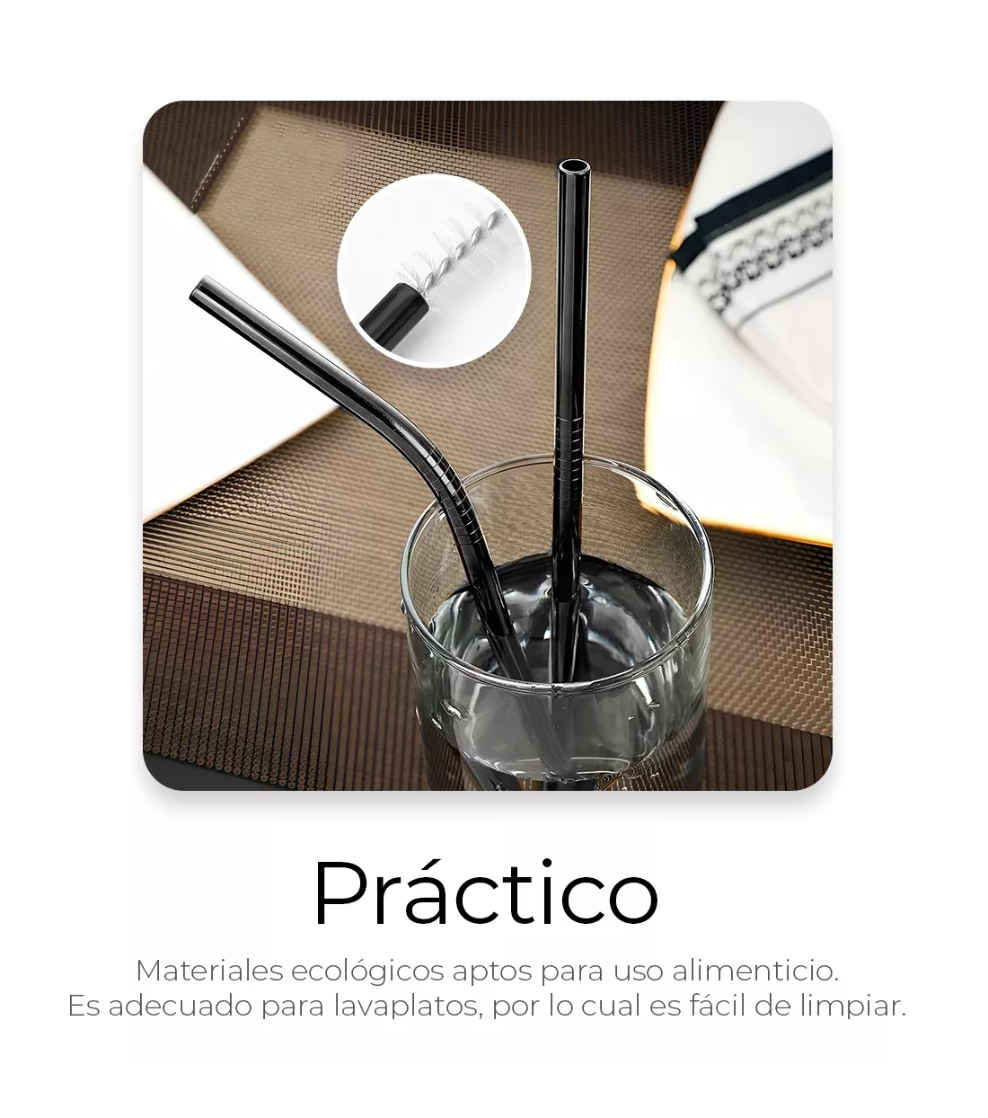 Foto 4 pulgar | Juego De Cubiertos Portátil 8 Piezas De Acero Inoxidable Negro