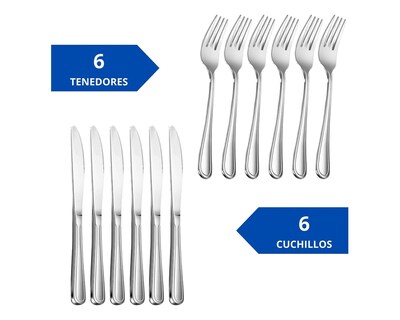 Foto 4 | Juego De Cubiertos Versalles para 6 personas, 24 piezas plateado