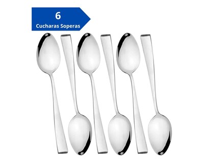 Foto 3 | Juego De Cubiertos Florencia Para 6 Personas, 24 Piezas Plateado