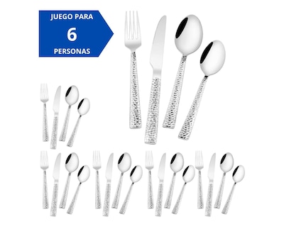 Foto 2 | Juego De Cubiertos Napoles Para 6 Personas, 24 Piezas Plateado