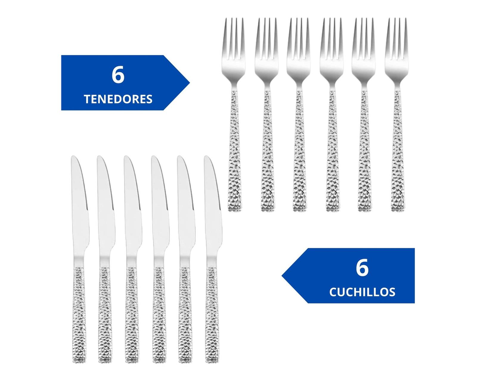 Foto 4 pulgar | Juego De Cubiertos Napoles Para 6 Personas, 24 Piezas Plateado