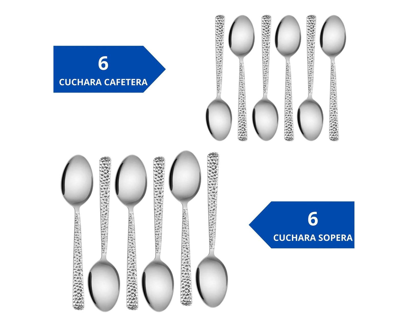 Foto 5 pulgar | Juego De Cubiertos Napoles Para 6 Personas, 24 Piezas Plateado