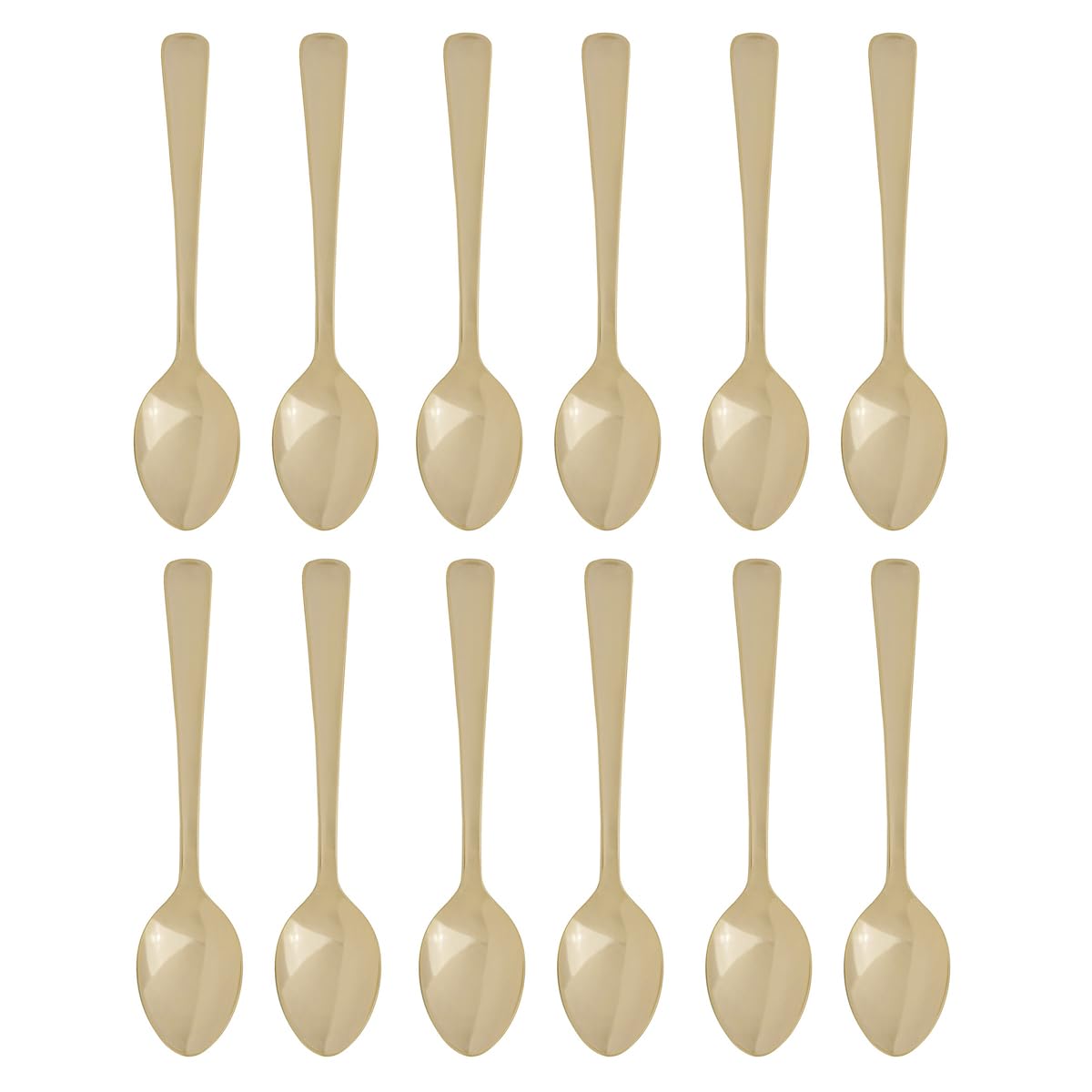 Foto 2 pulgar | Juego De Cucharas Demi Spoon Fino De Acero Inoxidable Chapado En Oro, 12 Piezas - Venta Internacional.