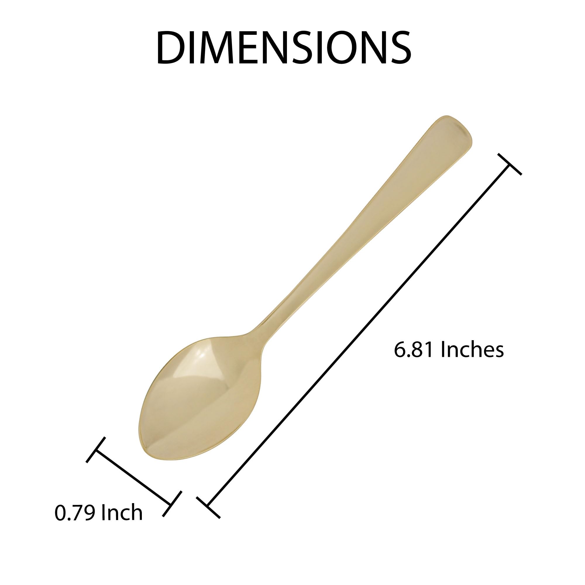 Foto 2 | Juego De Cucharas Demi Spoon Fino De Acero Inoxidable Chapado En Oro, 12 Piezas - Venta Internacional.