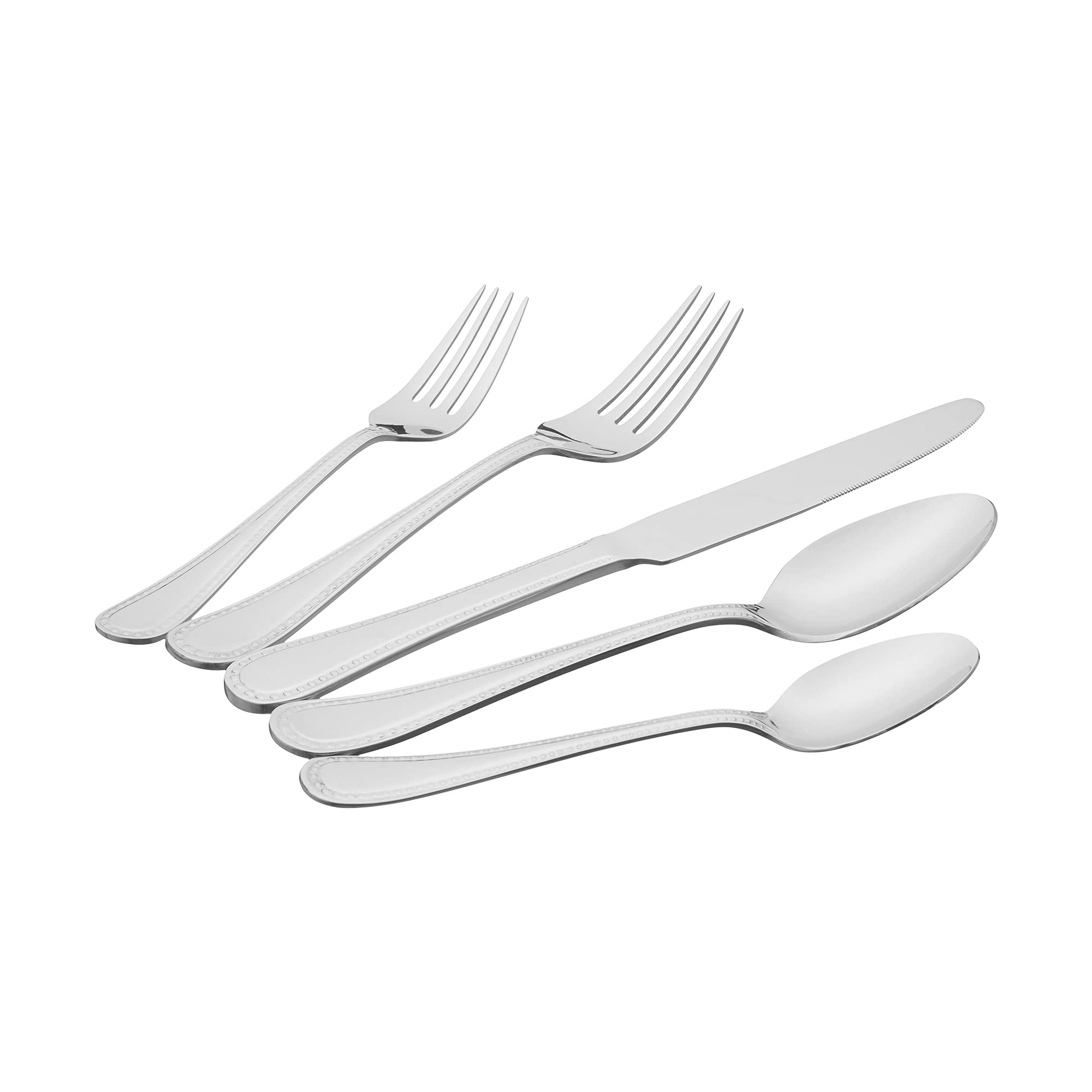 Foto 4 pulgar | Juego De Cubiertos Amazon Basics De Acero Inoxidable De 20 Piezas - Venta Internacional.