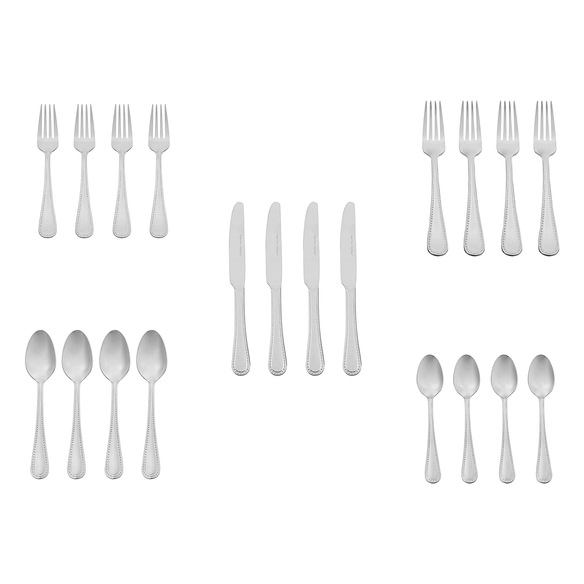Foto 6 pulgar | Juego De Cubiertos Amazon Basics De Acero Inoxidable De 20 Piezas - Venta Internacional.