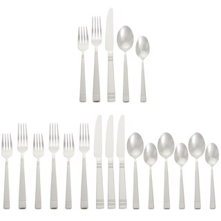 Foto 1 | Juego De Cubiertos Amazon Basics De Acero Inoxidable Plateado, 20 Piezas - Venta Internacional.