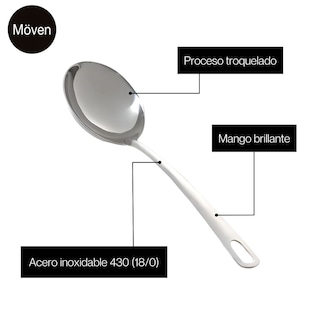 Foto 5 | Utensilios De Servicio Acero Inoxidable Moven Tenedor Y Cuchara Grande Barcelona