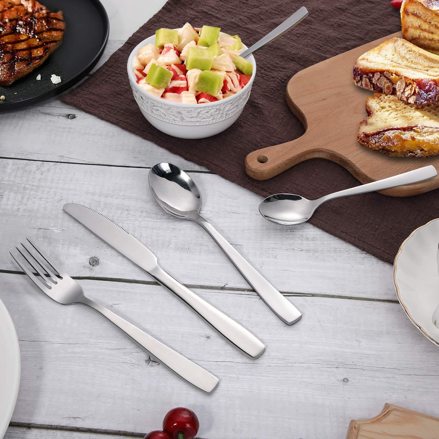 Foto 6 | Juego De Cubiertos Hiware Para 12 Personas  Acero Inoxidable  72 Piezas - Venta Internacional.