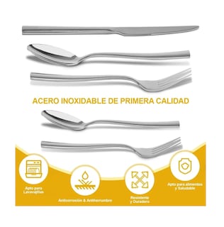 Foto 2 | Juego De Cubiertos De Acero Inoxidable De 60 Piezas Plata