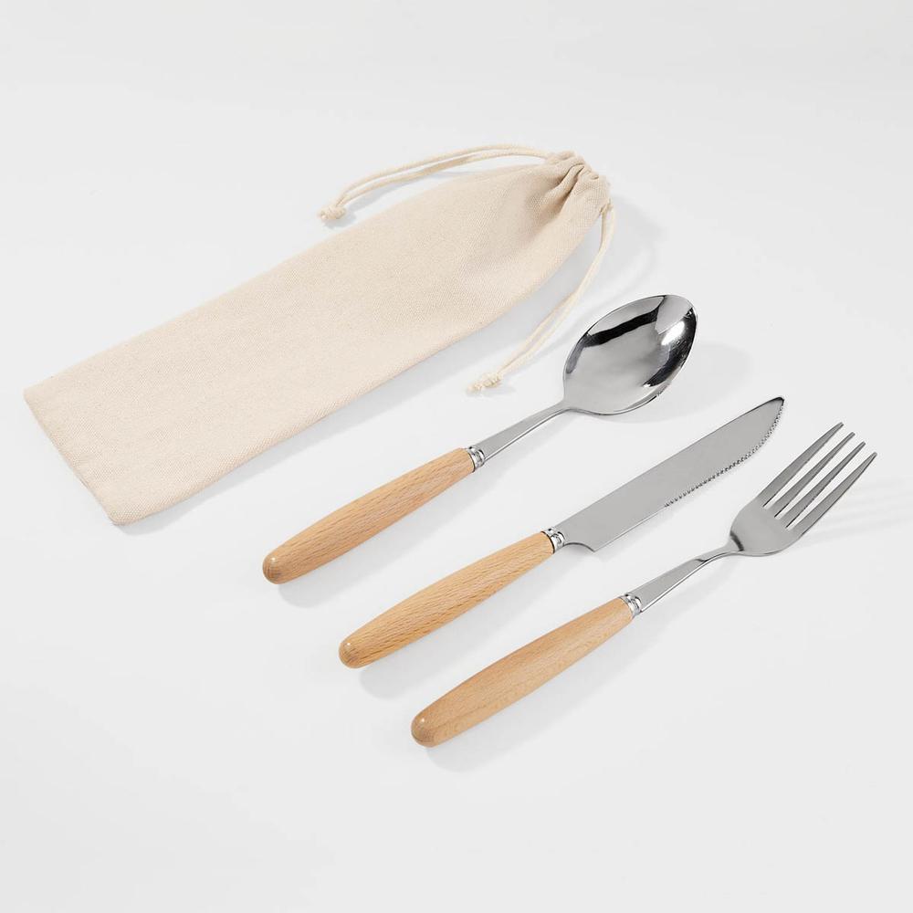 Foto 4 pulgar | Cubiertos Con Bolsa  Promocional  Ideal Para Regalo Corporativo - Tommer