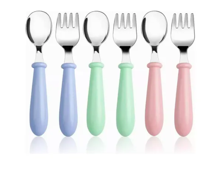 Foto 1 | Kit de Cubiertos Cuchara y Tenedor Xtellar Acero Inoxidable Para Bebés 6 Pcs