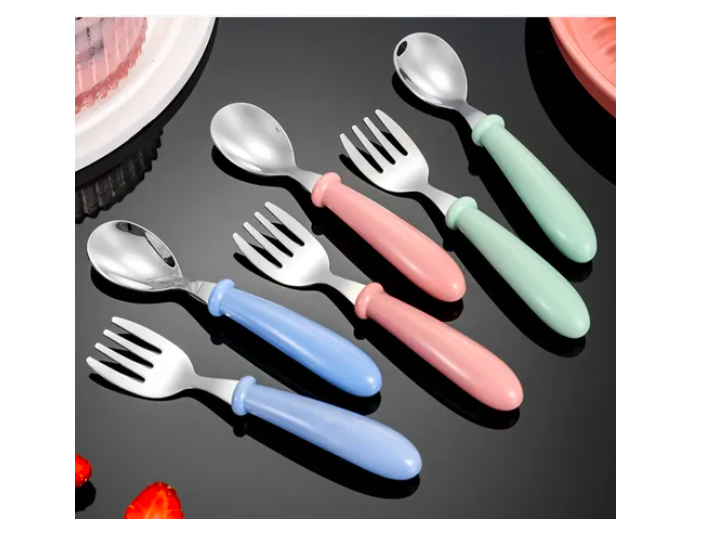 Foto 3 | Kit de Cubiertos Cuchara y Tenedor Xtellar Acero Inoxidable Para Bebés 6 Pcs