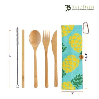 Foto 3 | Set de Cubiertos y Popote Totally Bamboo 202427 color Beige