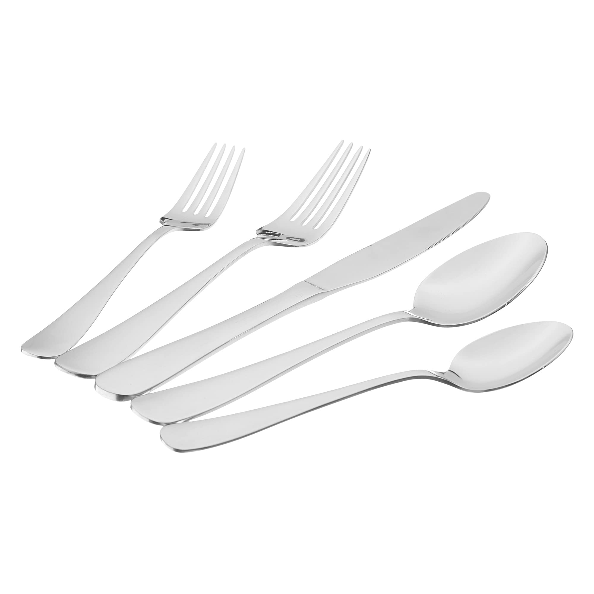 Foto 4 pulgar | Juego De Cubiertos Amazon Basics De Acero Inoxidable De 20 Piezas - Venta Internacional.